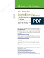 Discursos e Independencia en América Latina