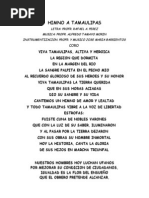 Letra del Himno al Estado de Hidalgo | PDF