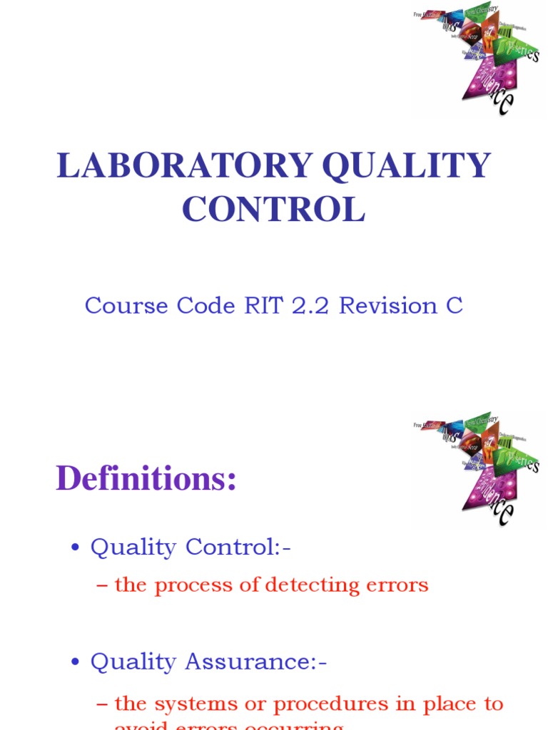 Laboratory Quality Control PDF Standard Deviation Accuracy And
