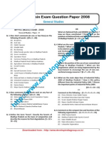 MPPSC Main Exam 2008 Question Paper
