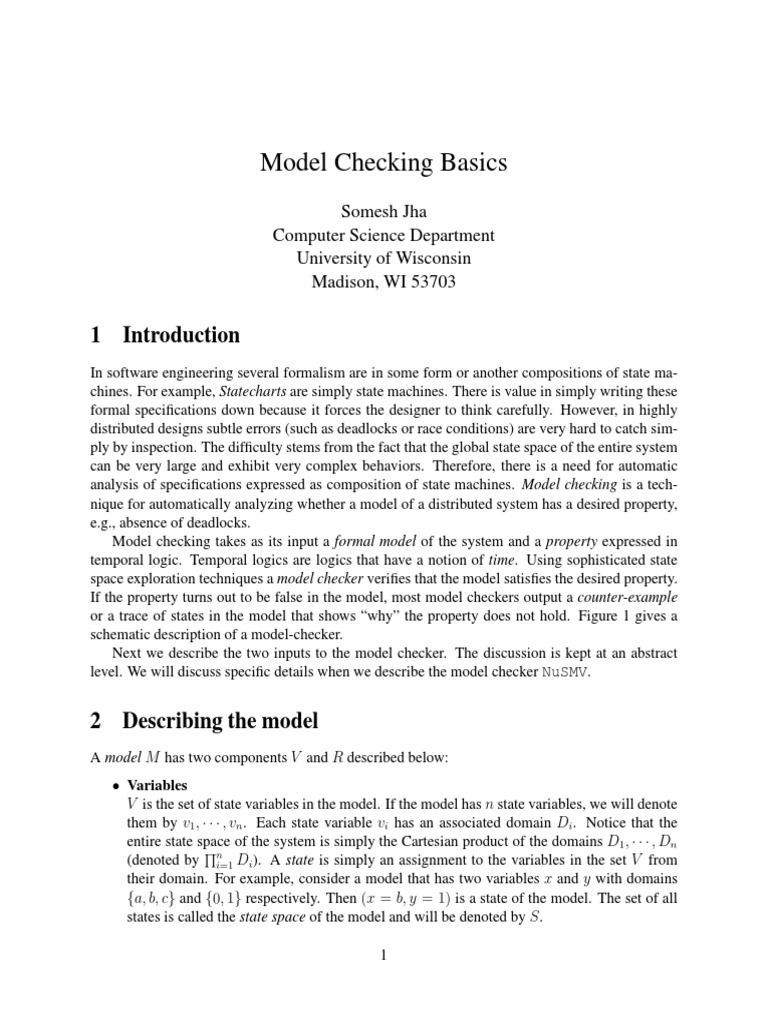 Model Checking Fundamentals | PDF | Formalism (Deductive) | Applied ...