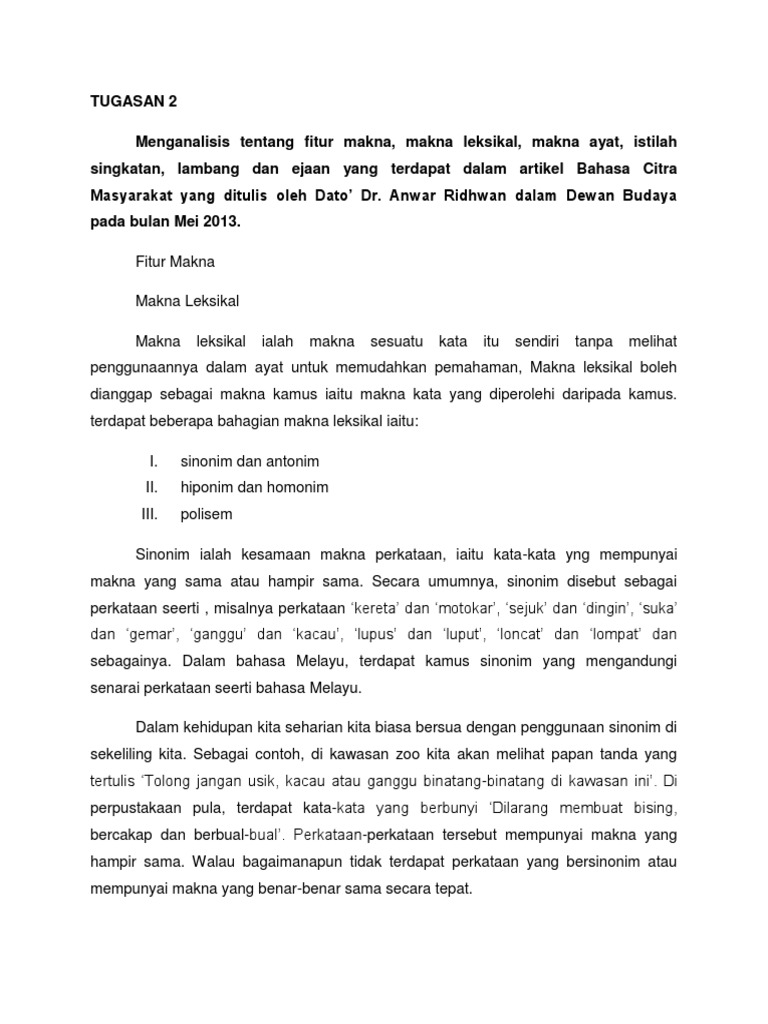 Makna Leksikal Pdf