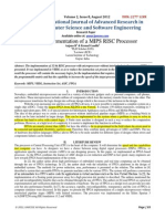 VHDL Implementation of A MIPS RISC Processor PDF