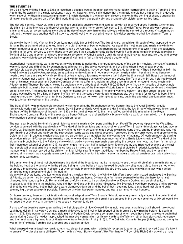 Spread A Little Happiness The Seventies PDF Musical Theatre