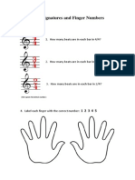 Time Signatures and Finger Numbers