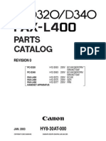 Canon Fax l400 d320 d340 Parts Catalog