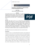 Assessing The Assessment: An Evaluation of A Self-Assessment of Class Participation Procedure