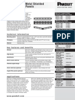 Panduit Mini-Com ® All Metal Shielded Modular Patch Panels Specification Sheet