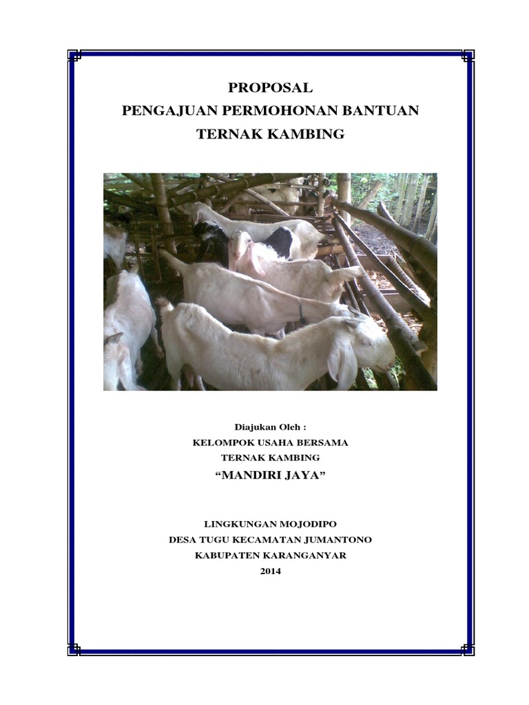 Proposal Pengajuan Ternak Kambing