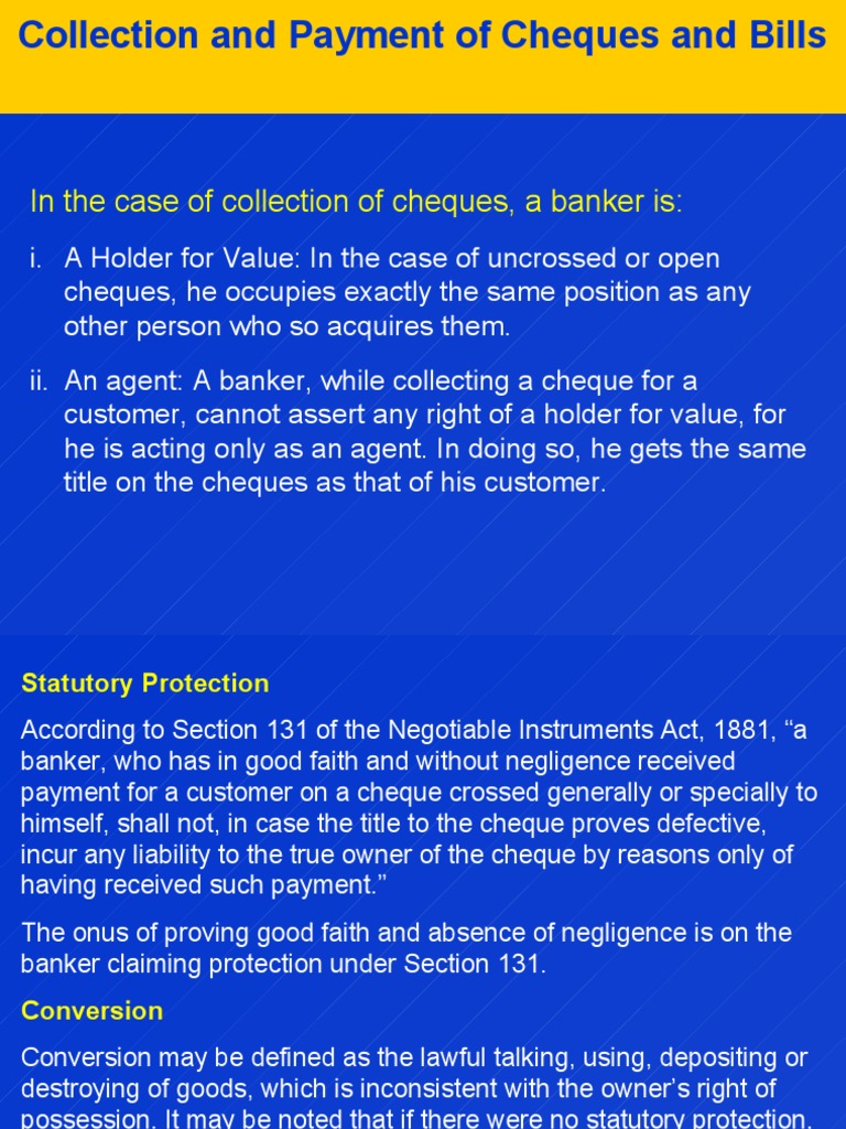 Understanding Cheque Collection Process | PDF | Cheque | Negotiable ...