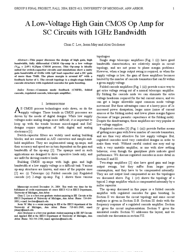 Group 8 Final Project Fall 2004 Eecs 413 University Of Pdf
