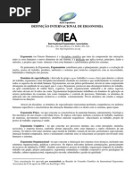 Definicao International de Ergonomia