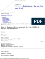 Cour de Cassation, Chambre Sociale, Du 19 Avril 2005, 02-46.295, Publié Au Bulletin - Legifrance PDF