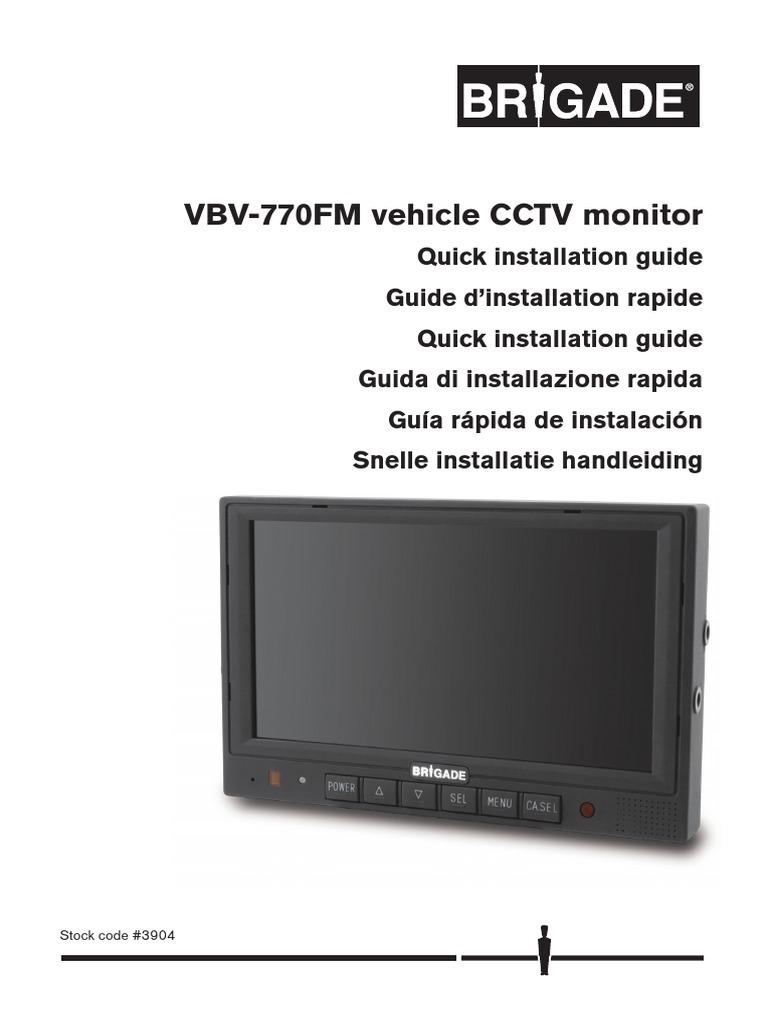 VBV-770FM Monitor Installation Guide | PDF | Display Technology ...