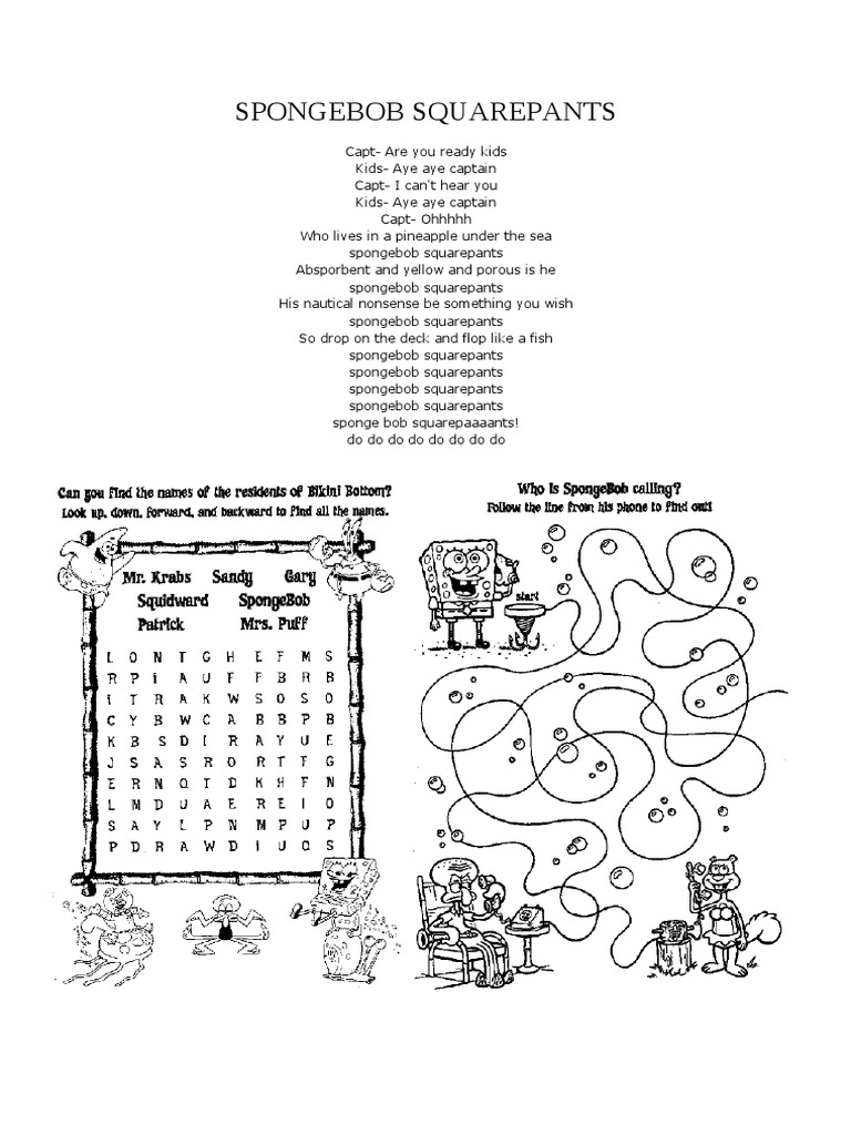 Spongebob | PDF | Language Arts & Discipline