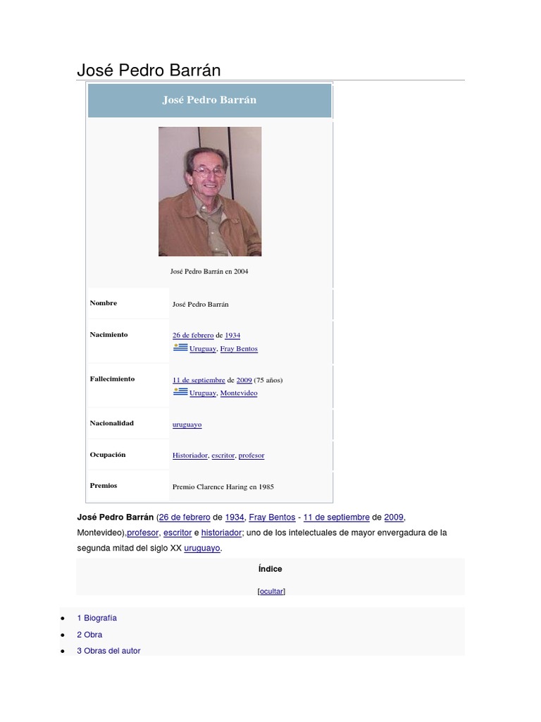 José Pedro Barrán PDF Uruguay Historiografía