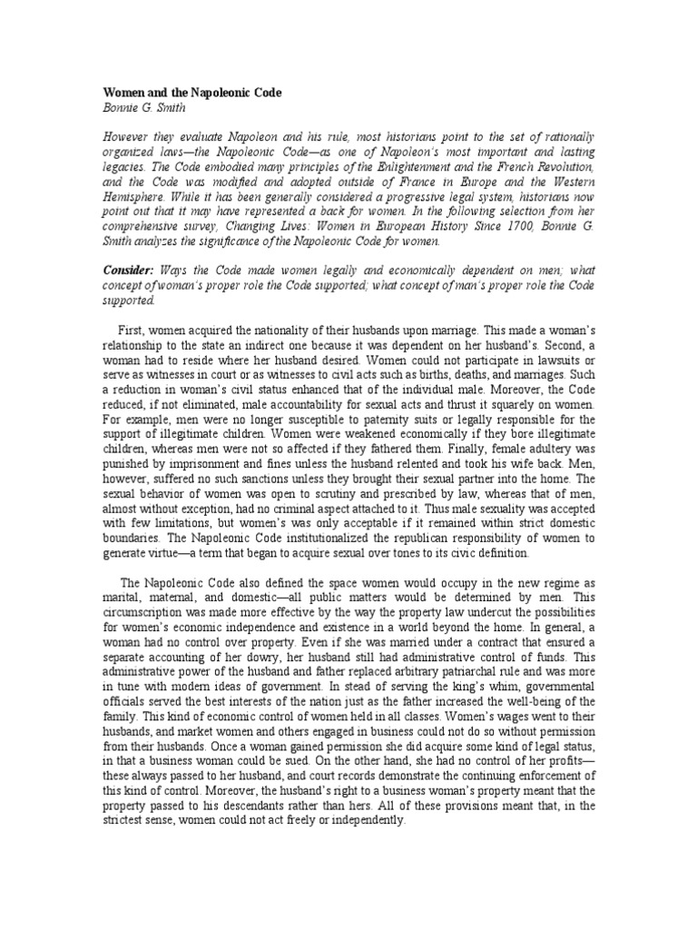 5 provisions of napoleonic code image