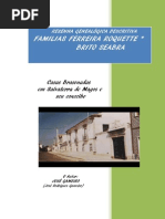 Resenha Genealógica Descritiva Famílias Ferreira Roquette & Brito Seabra