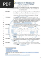 Download A RESOLUTION FOR THE UNIVERSITY OF MICHIGAN TO DIVEST FROM SOCIALLY IRRESPONSIBLE COMPANIES THAT VIOLATE HUMAN RIGHTS by teamsafe SN214245318 doc pdf