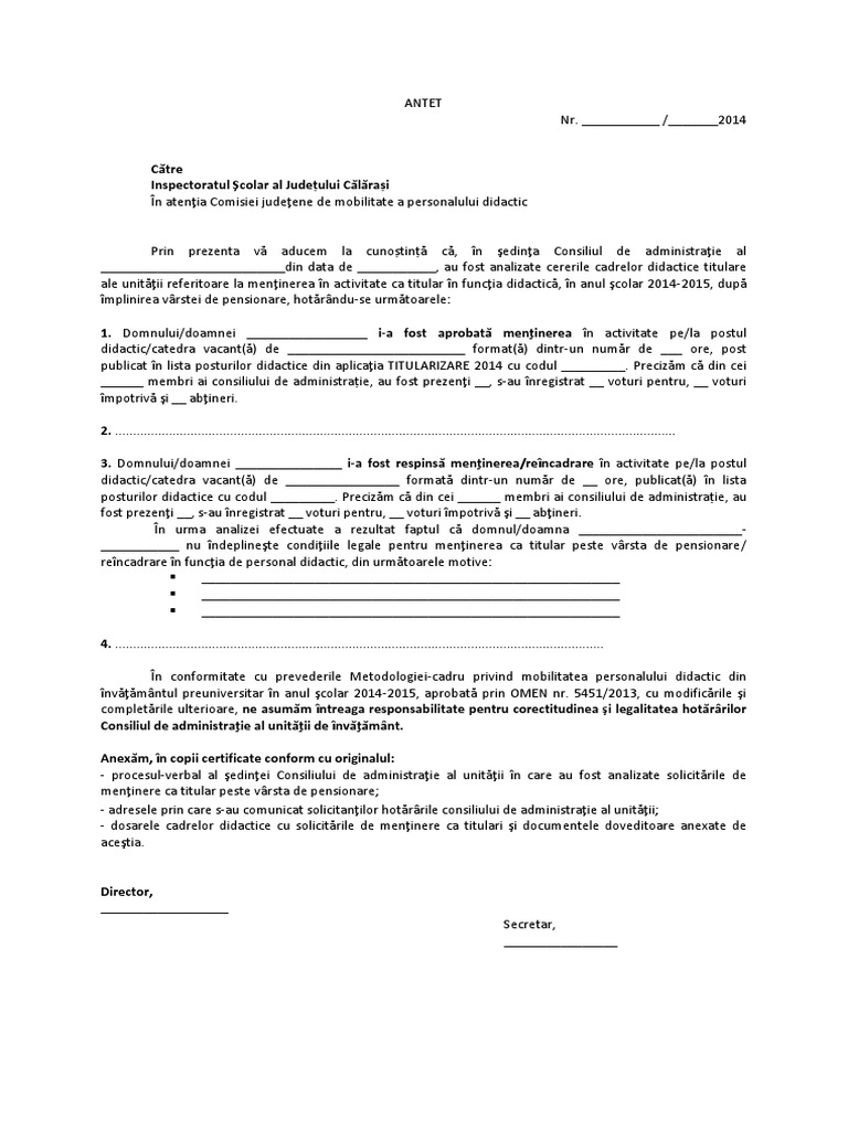 Adresa Isj Comunicare Mentinere Respingere Peste Implinirea Varstei De Pensionare