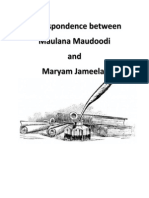 Correspondence Between Maulana Maudoodi and Maryam Jameelah