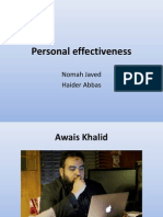 Personal Effectiveness: Nomah Javed Haider Abbas