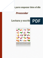 Actividades para Empezar Bien El Día. Lectura Escritura. Preescolar. SEP