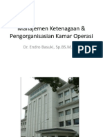 Manajemen Ketenagaan Pengorganisasian Kamar Operasi