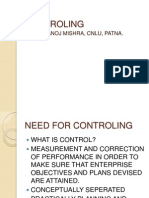 Controling: Prof. Manoj Mishra, Cnlu, Patna