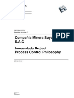 Compañía Minera Suyamarca S.A.C Inmaculada Project Process Control Philosophy
