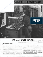 De Walt 1450 - 1250 Radial Arm Saw Use and Care Book