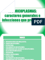 Grupo 1 A. Los Micoplasmas. Caracteres Generales e Infecciones Que Producen (Texto)