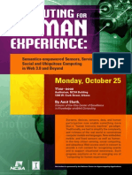Computing for Human Experience: NSCA Director's Seminar, May 11, 2010