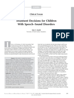 Treatment Decisions For Children With Speech-Sound Disorders