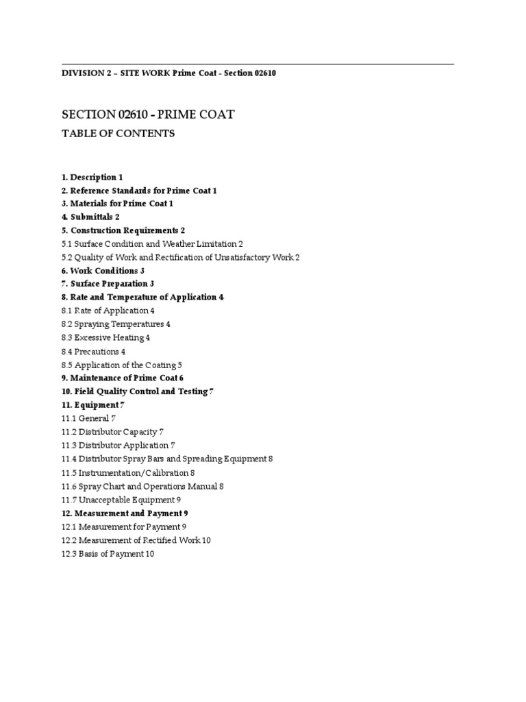 Section 02610 Prime Coat PDF Boiler Engineering