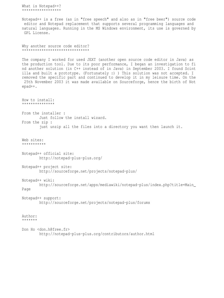 Readme Notepad++ PDF