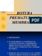 Rotura Prematura de Membranas