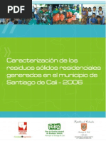 Caracterizacion Residuos Solidos Residenciales en Santiago Cali