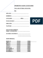 Planilla de Inscripción