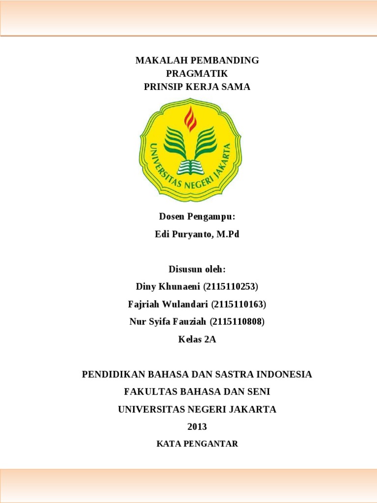 Prinsip Kerjasama Pdf