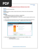 Configuring Active Directory in Windows Server 2012