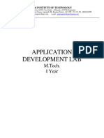 Application Development Lab: M.Tech. I Year