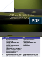 KTSP and 2013 Curriculum Comparison in 10th Grade