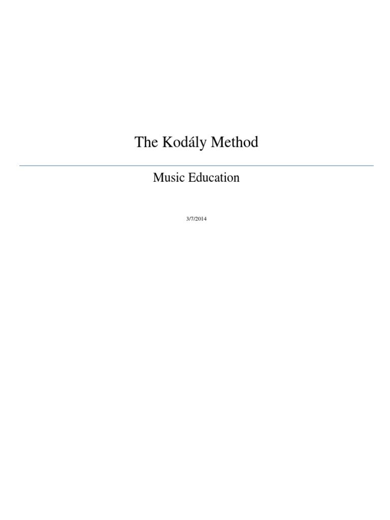 Kodály Method in South African Schools | PDF | Music Education | Cognition