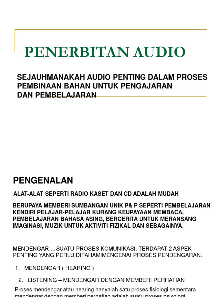 Modul Audio | PDF | Karier & Perkembangan | Kajian Bahasa Asing