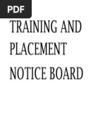 Training and Placement