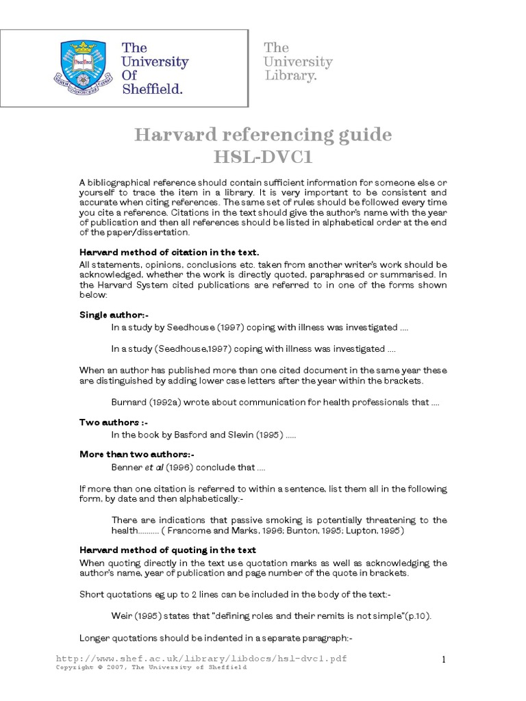 Referencing Methode of Harvard | PDF