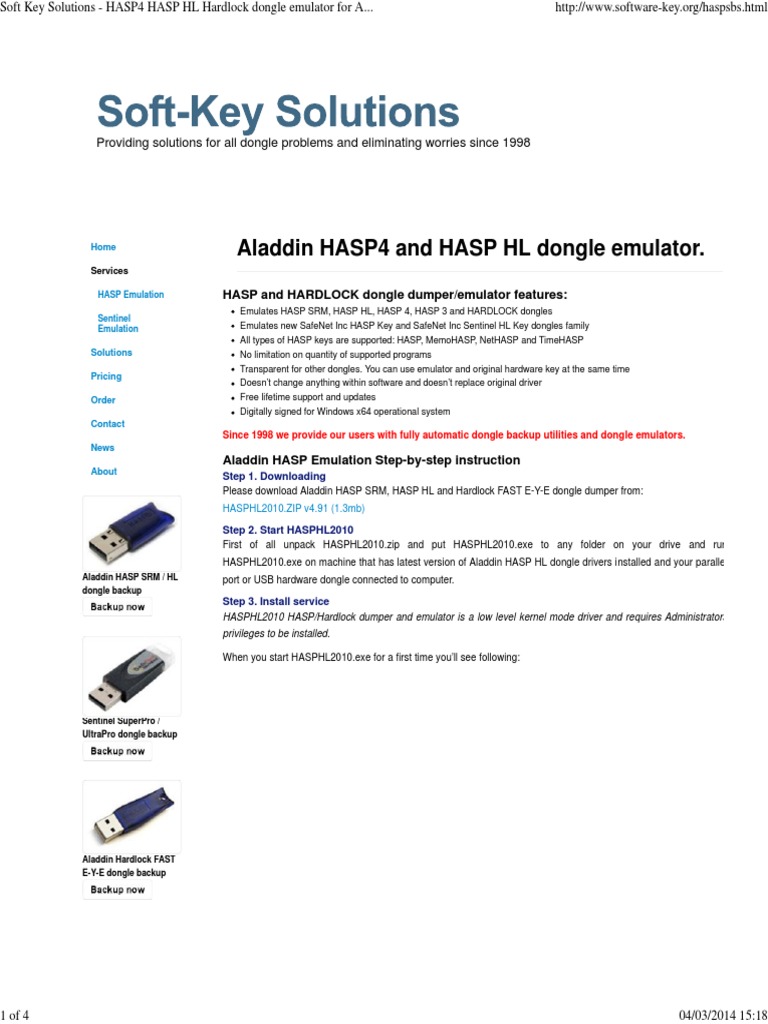 Aladdin Hardlock Usb Emulator Win7