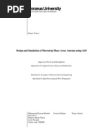 Design and Simulation of Microstrip Phase Array Antenna Using ADS