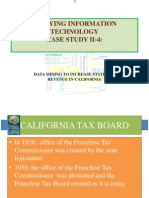 Data Mining To Increase State Tax Revenue in California